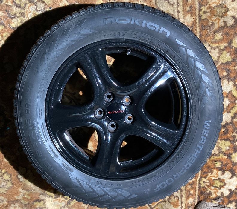 Komplet alufelg Subaru 5x100 opony zimowe