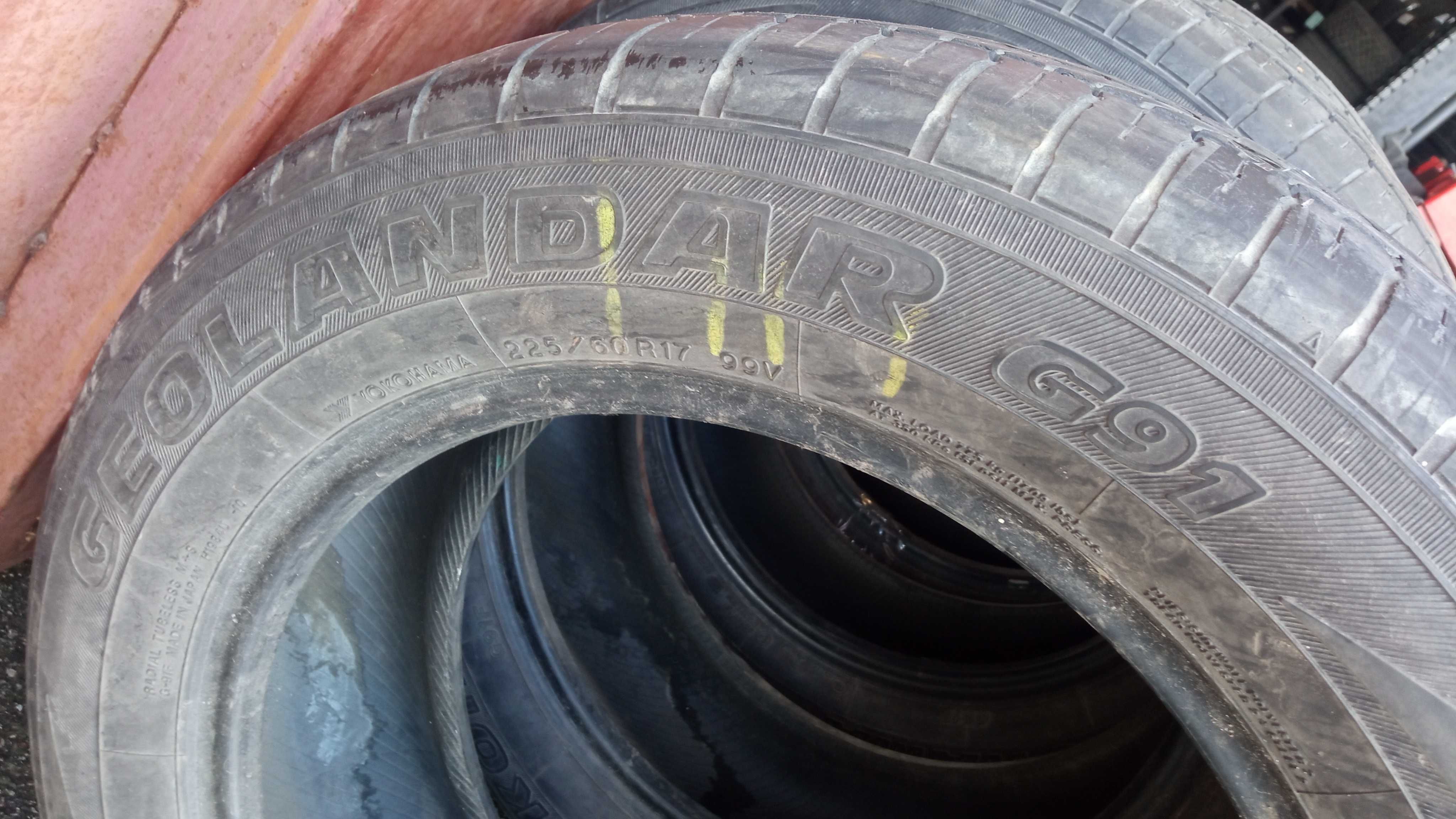 225/60 R17 99V Yokohama Geolandar G91 б\у 4-5 мм.-2013 рік ВСЕСЕЗОННА