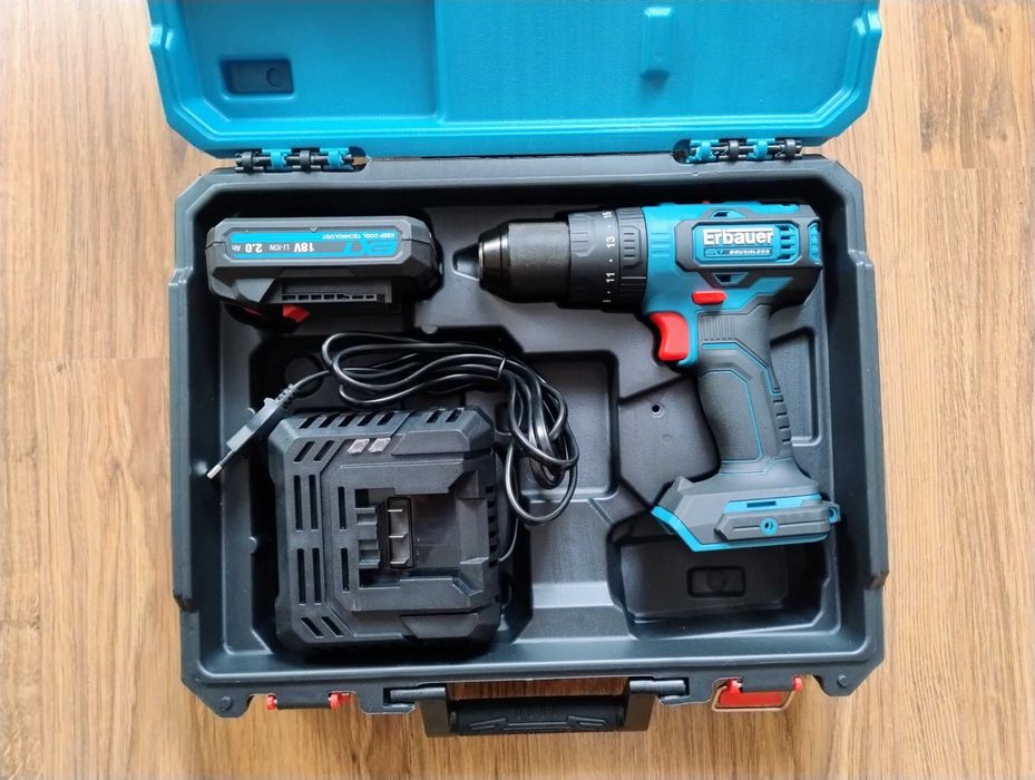 Wkrętarka Erbauer ECD18-Li - aku 2 Ah - ładowarka - walizka
