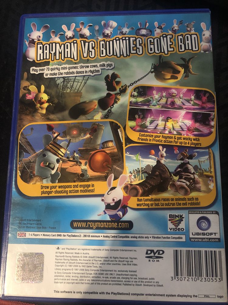 Gra Rayman raving rabbids na playstation 2