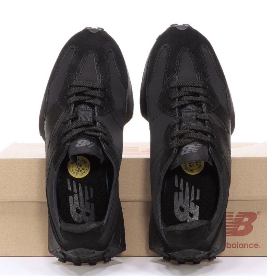 Кросівки чоловічі New Balance 327 Total Black люкс Без передоплати