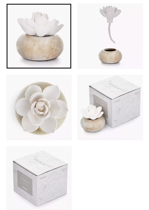 Dyfuzor zapachowy kwiat DUKA MOMENTS brązowy porcelanowy