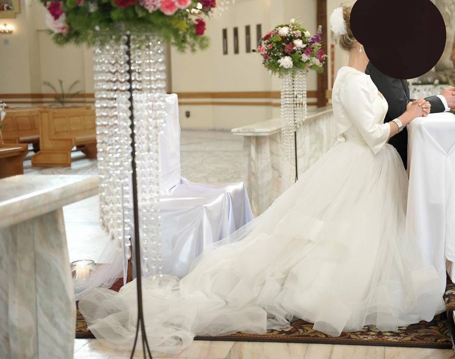 Suknia ślubna firmy Justin Alexander, rozmiar 38,miseczka B, 163 cm