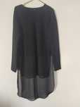 Sweter prążkowany czarny M/L