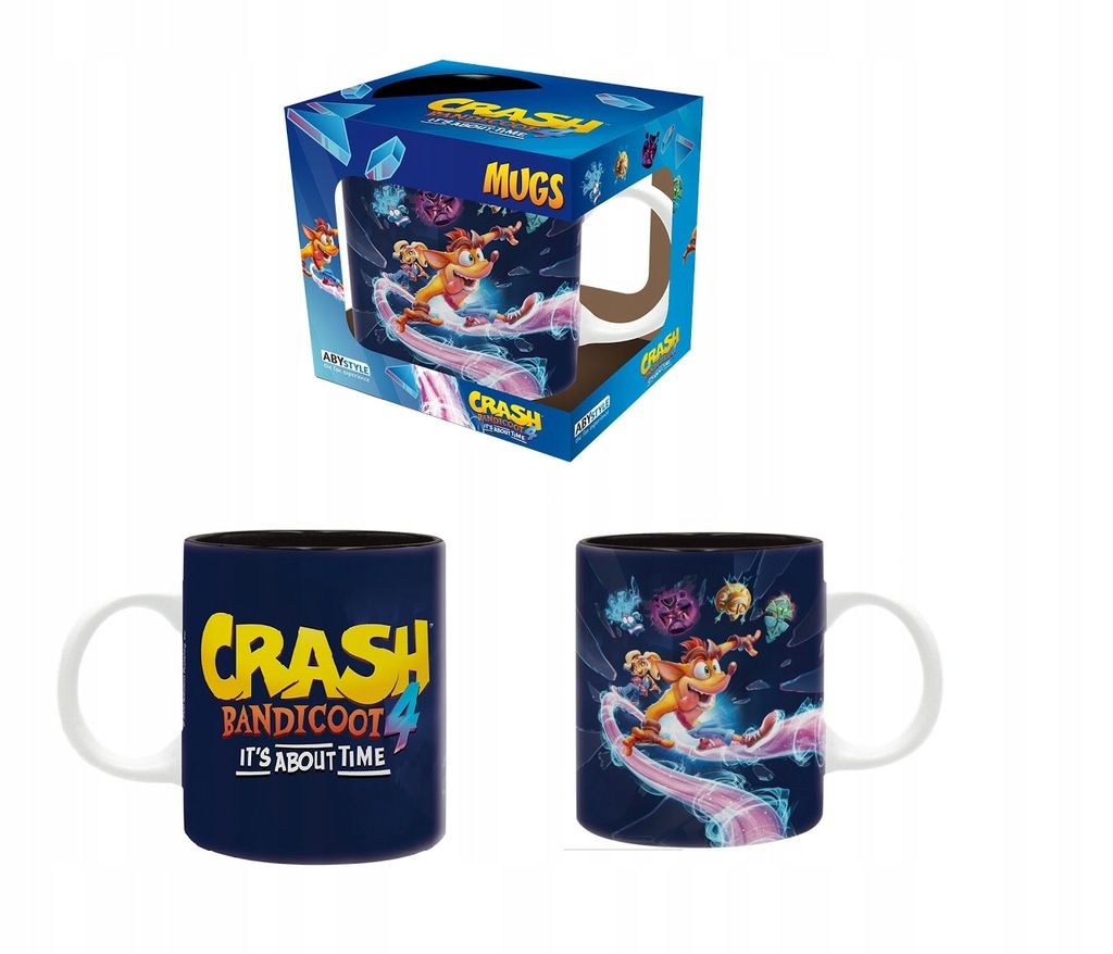 Kubek Ceramiczny 3D Crash Bandicoot 4 It's About Time Czarny