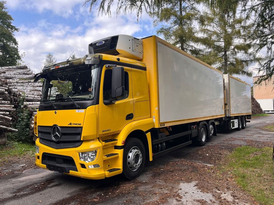 Mercedes-Benz ACTROS 2540 | ZESTAW PRZEJAZDOWY | 38 Palet  Skrętna oś 2 x CARRIER SUPRA 850 | 2 x Winda 2,5 T * Stan Idealny *