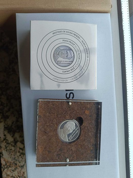 moeda 5 euros Proof Aristides Sousa Mendes