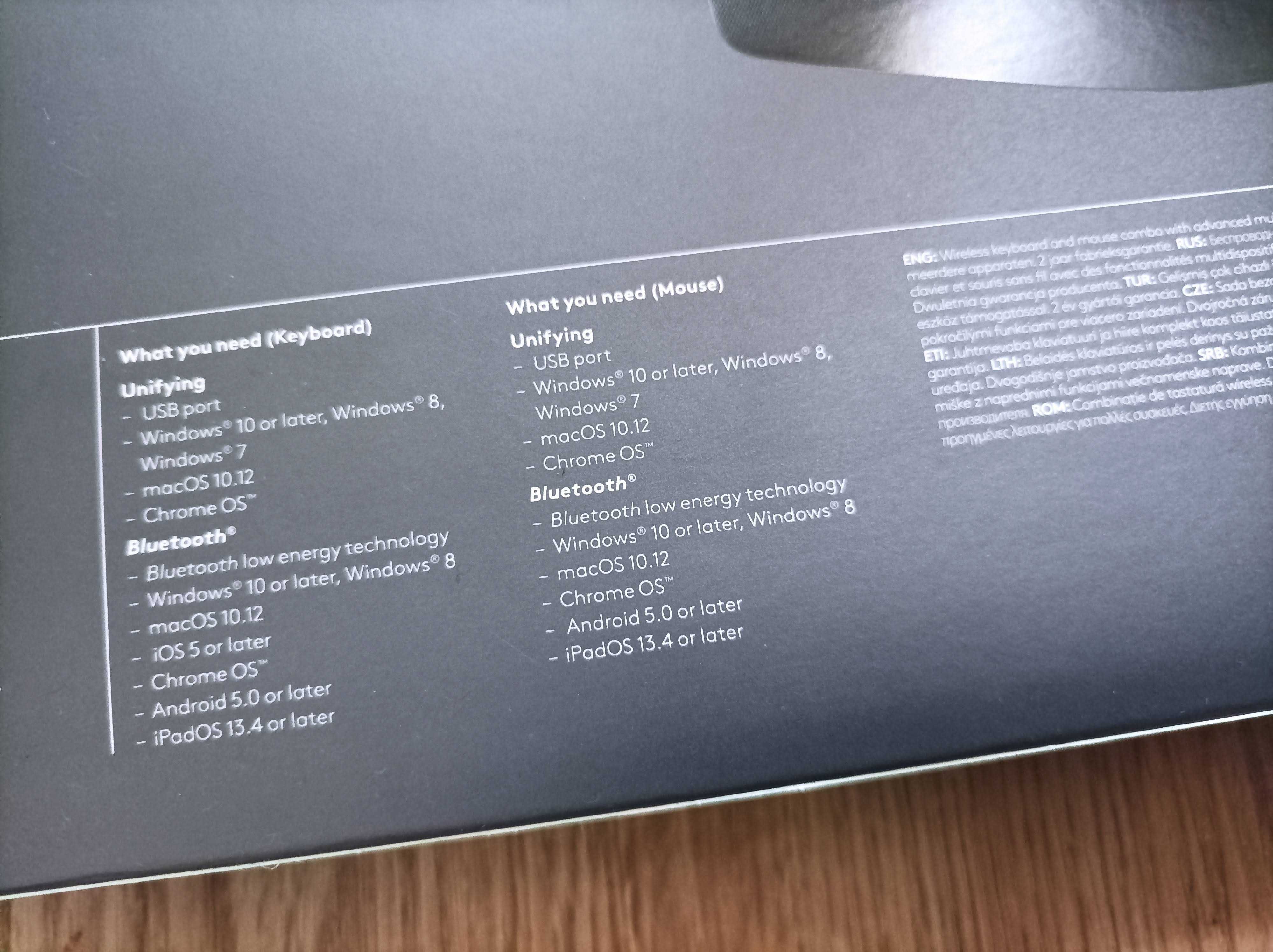 Klawiatura mysz bezprzewodowe długa praca Logitech MK850 performance