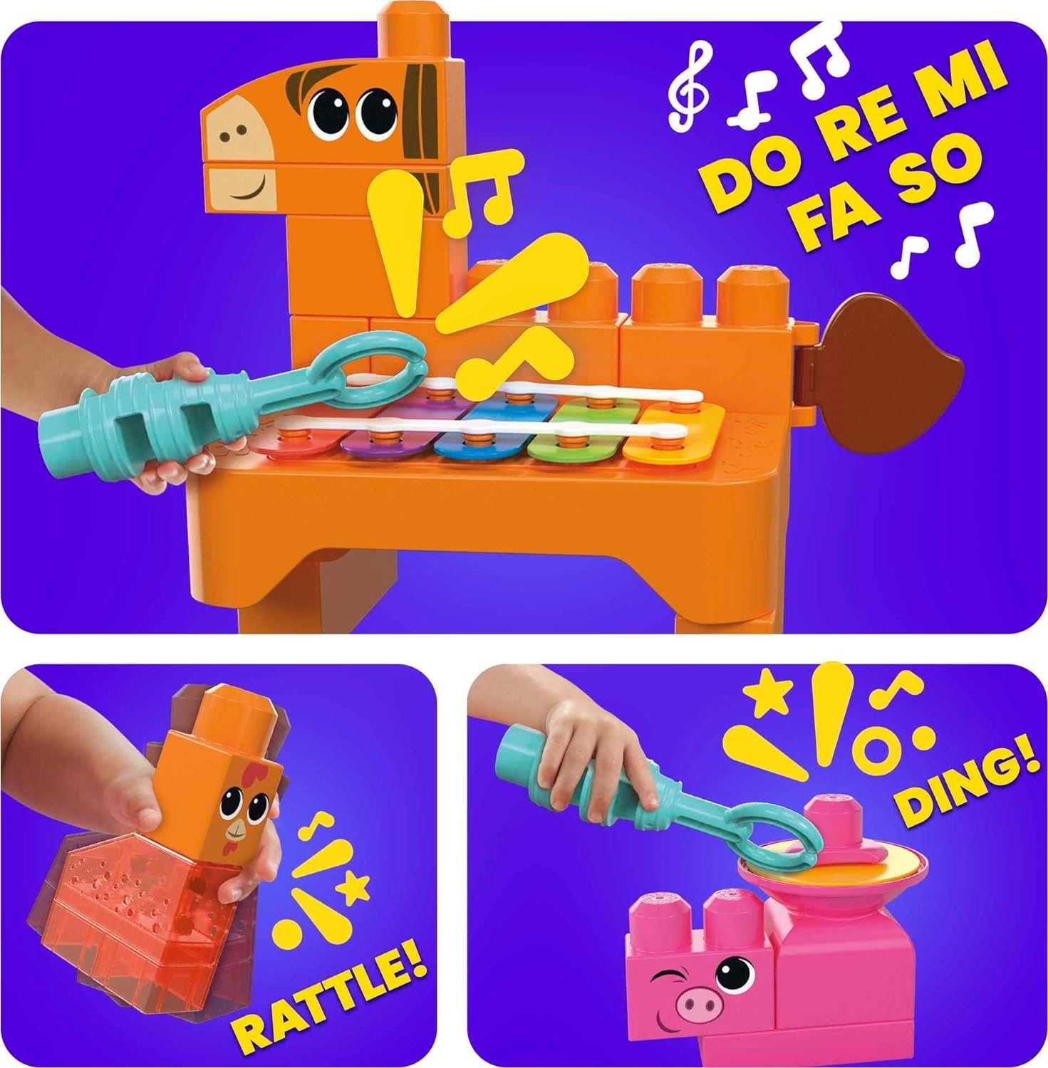 Конструктор, звук MEGA BLOKS Fisher-Price, Musical Farm Чудо ферма