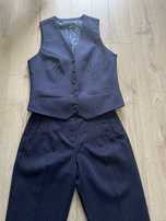 Sinsay eleganckie spodnie/ cygaretki i kamizelka xs/152
