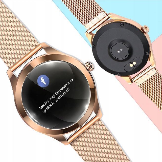 Elegancki Smartwatch Damski KW10 - Wodoodporny, Funkcje Sportowe