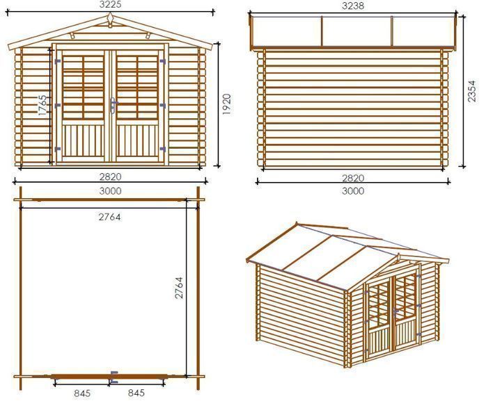 Domek ogrodowy altanka 3x3 m 28mm DOM530