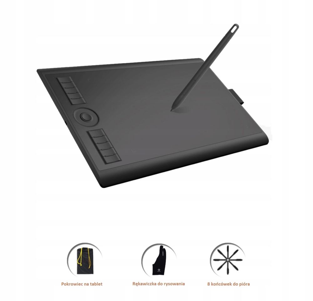 Tablet graficzny Gaomon M10K z piórem pasywnym 8192 poziomy nacisku