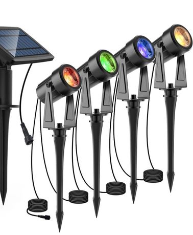 Lampa solarna 4LED, zewnętrzna, wodoodporna