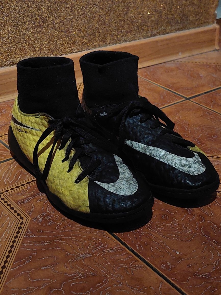 Buty sportowe Nike hypervenom ze skarpetką black/yellow