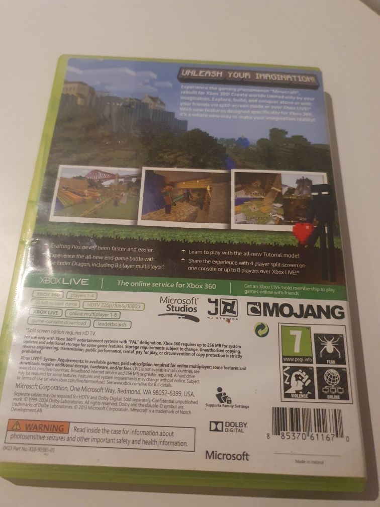 Oryginalna Gra Minecraft Xbox 360