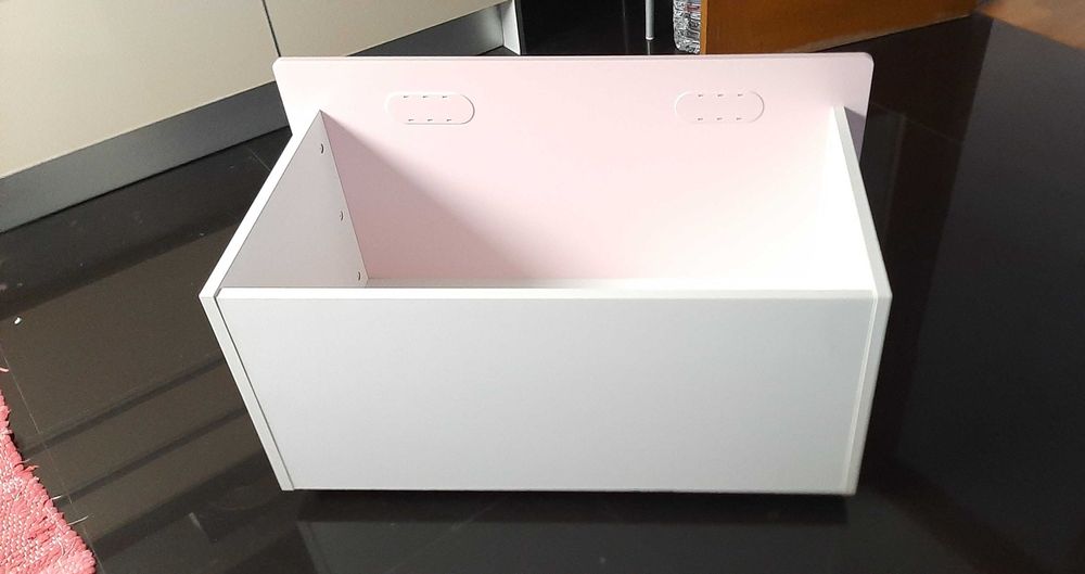 SMASTAD Caixa, rosa claro (gavetão com rodizios)