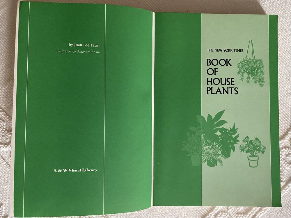 Book of House Plants by Joan Lee Faust