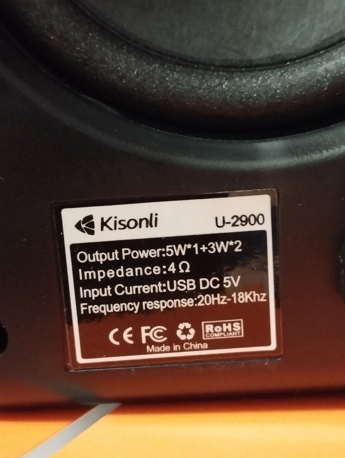 Комп'ютерна акустика, колонки 2.0 Kisonli U-2900/23430 Black