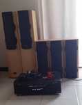 Amplificador  com 5 colunas technics