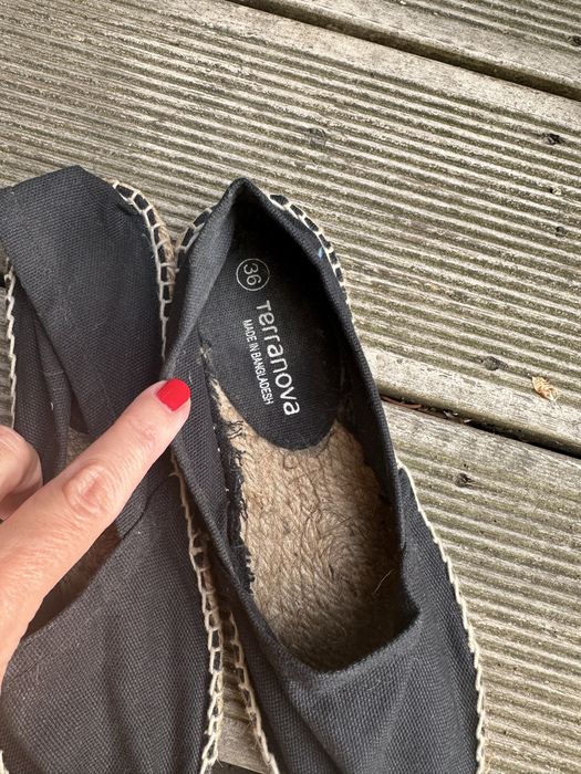 czarne espadryle 36