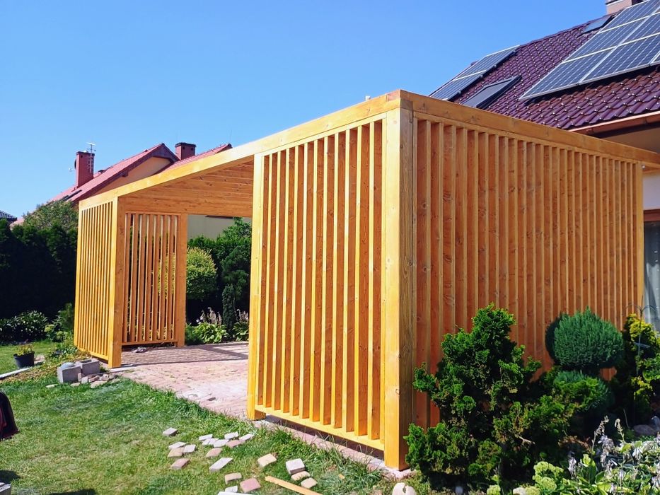 Pergola tarasowa z drewna kvh 6x4