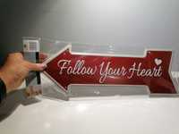 Quadro vintage "Follow your heart"