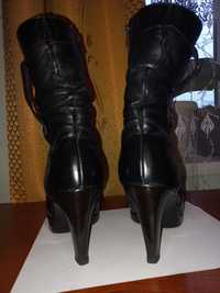 Жіночі шкіряні зимові чобітки