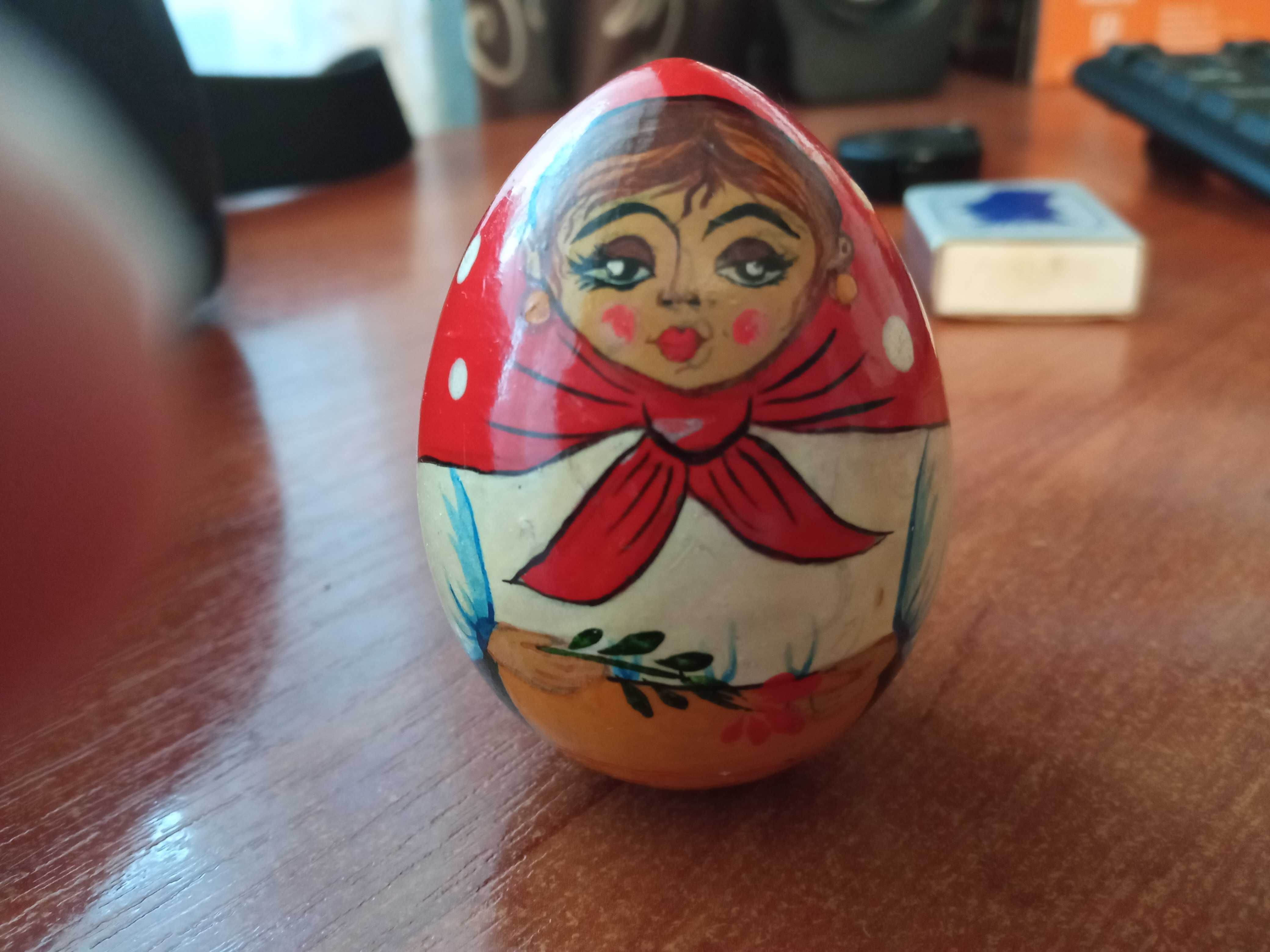 Яйцо деревянное, расписное.(ссср)