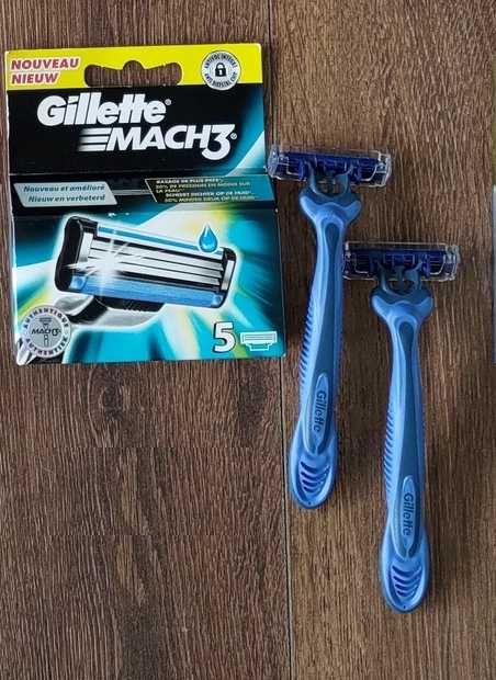 Wkłady Gillette Mach 3    5szt głowiczek nożyki + GRATISY