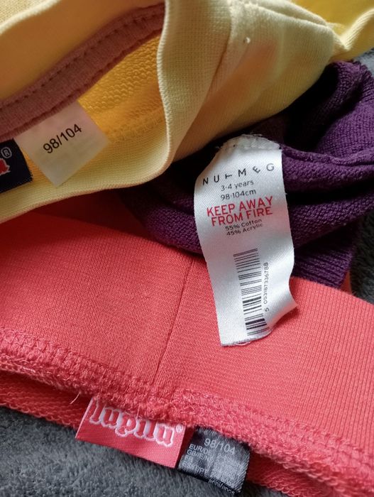 Spodnie dresowe dziewc zestaw,2tuniki, 1bluza Lupilu 98/104