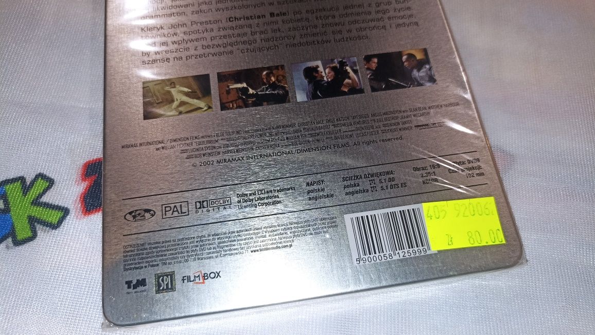 Equilibrium DVD edycja kolekcjonerska lektor pl nowa METALBOX