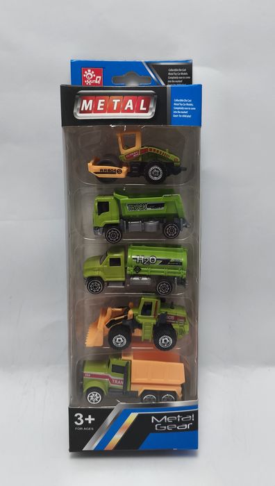 Zestaw pojazdów budowlanych z serii metal