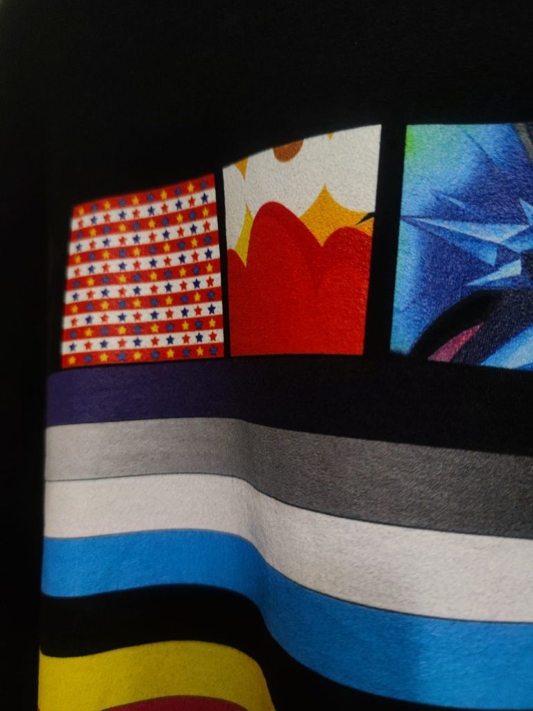 bluzka t-shirt koszulka męska L czarna ciemna classic sport retro drip