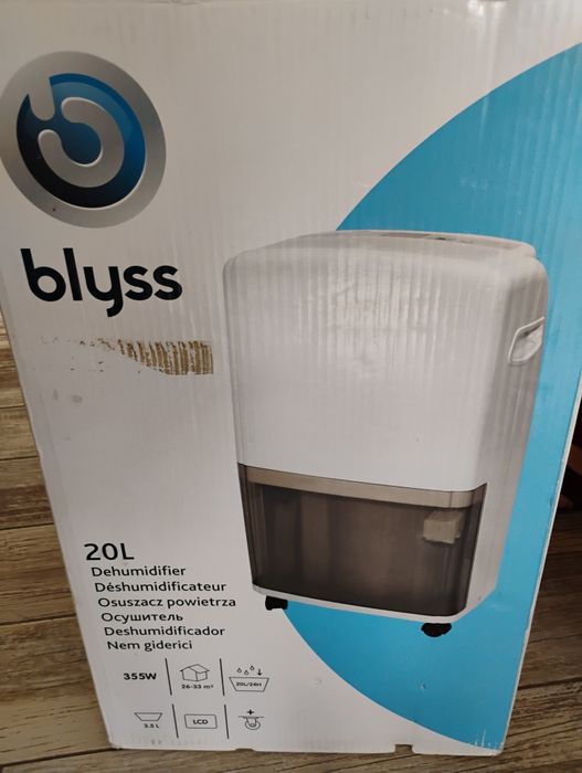 Osuszacz powietrza Blyss 20L – jak nowy, użyty tylko raz!