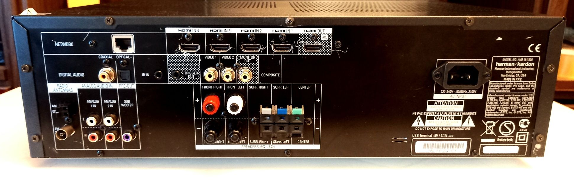 Harman kardon avr-151 5.1×75w HDMI/Optical/USB/4K/ARC/DLNA/vTuner