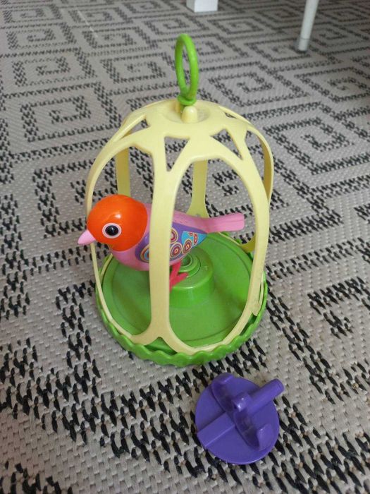 Птичка поющая с клеткой, интерактивная игрушка