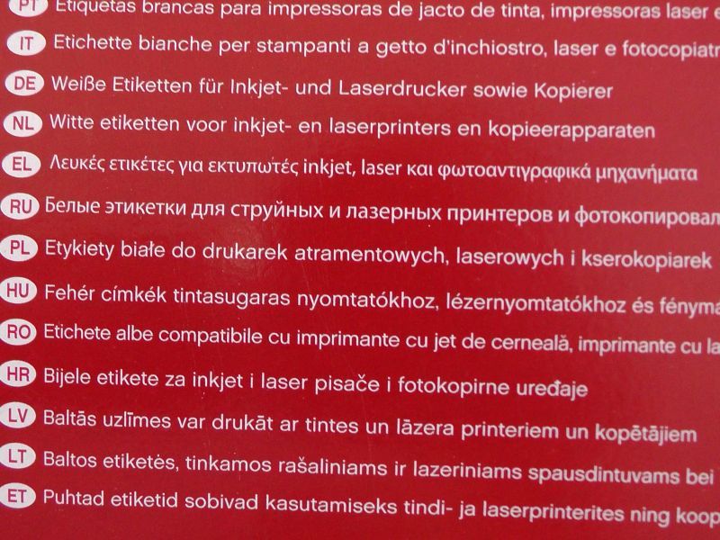 Etykiety Samoprzylepne do Drukarek 70x25,4mm 330szt. APLI A4