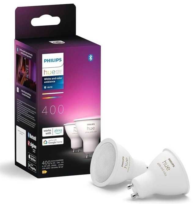 Żarówka LED Philips Hue White and Colour Ambiance GU10 400lm 2x*nowe