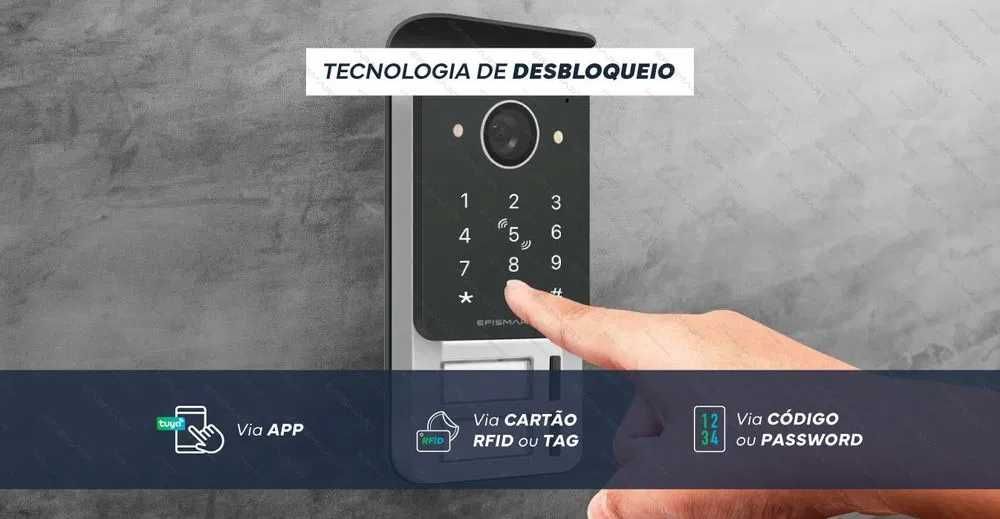 Vídeo porteiro 2 Fios 2x Monitores 10" Externo 2MP 2 Botões