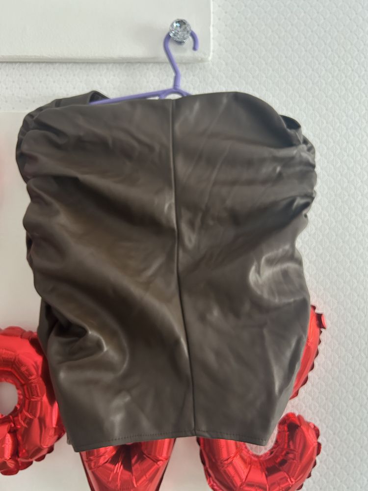 Brazowa skorzana mini Missguided r.L