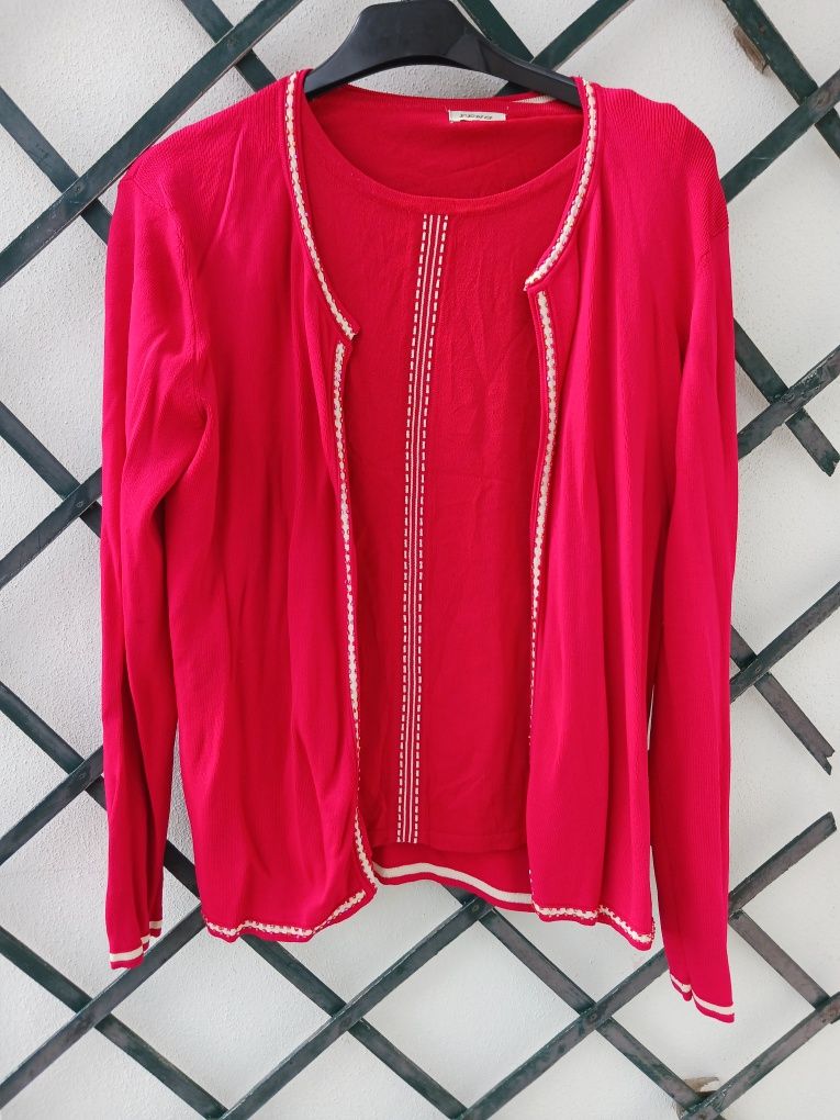 Lindo conjunto casaco e top xl