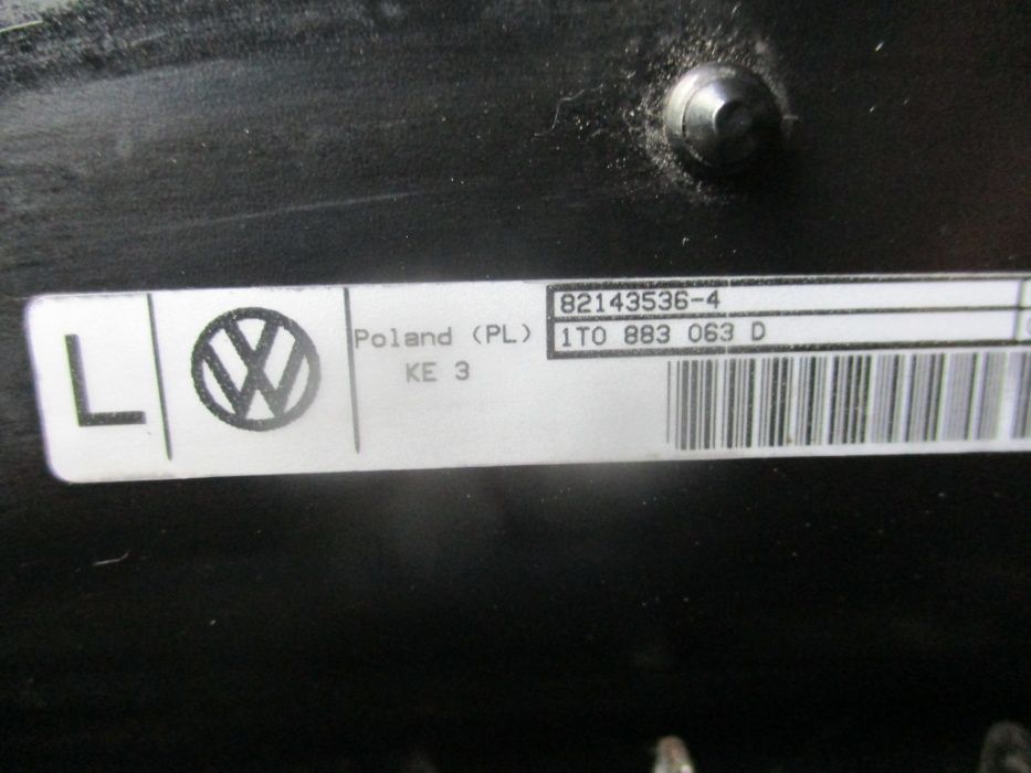 Fotele tył VW Touran