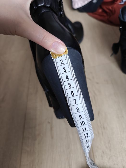 Baldinini botki na koturnie skórzane skóra naturalna czarne kozaki 40