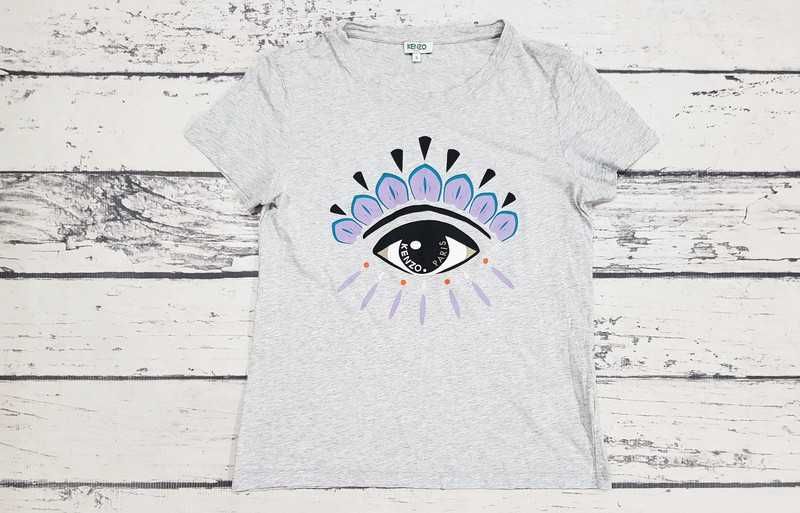 Kenzo * koszulka * logo * szara * damska * S