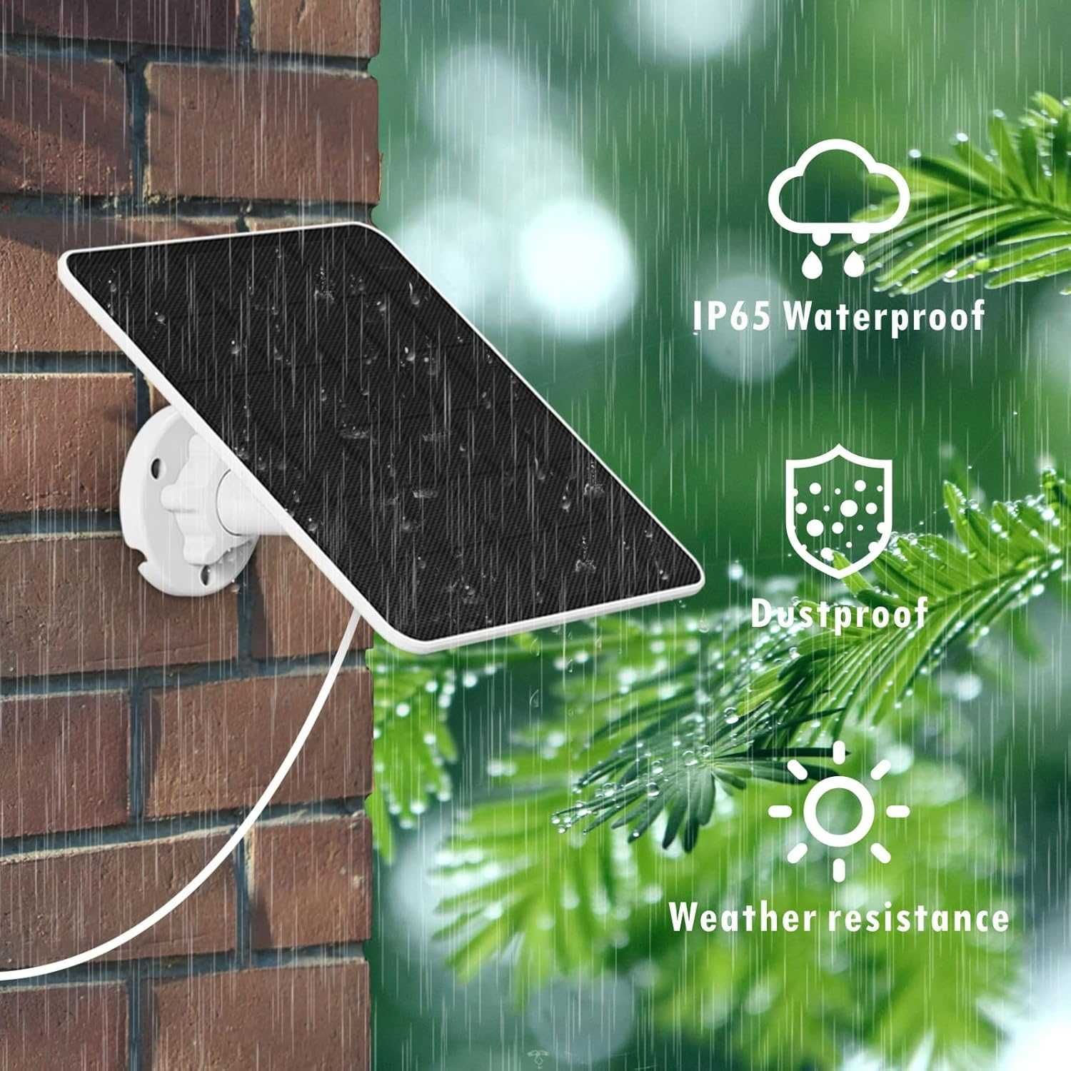 YCTECHLIFE Panel Słoneczny 6W Do Kamer Zewnętrznych moduł solarny USBC
