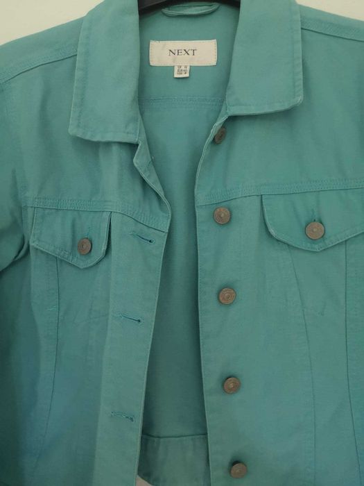 NEXT turkusowa kurka ramoneska M/L 38 40 niebieska oryginalna jesień