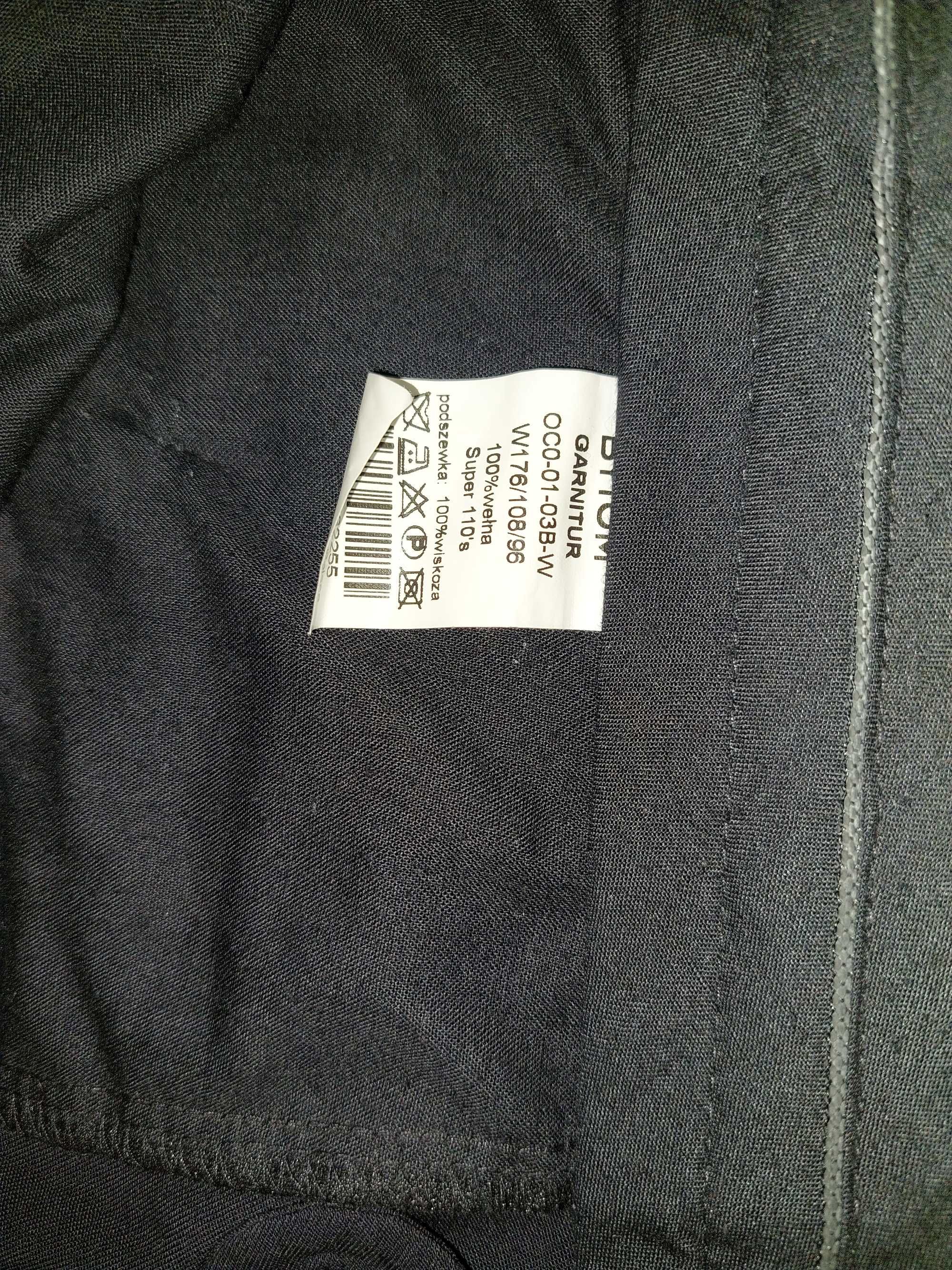 Granatowy garnitur Bytom wełna W176/108/96