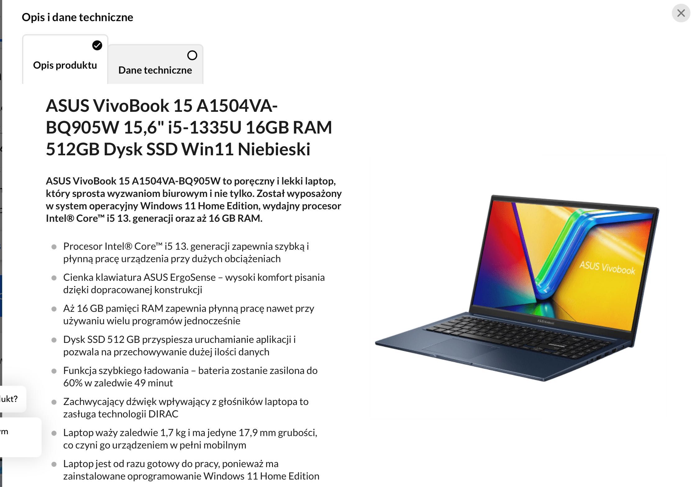 Laptop ASUS VivoBook 15 NOWY