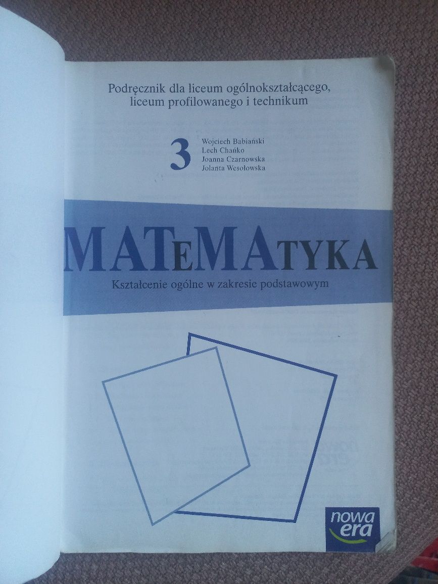 Matematyka 3 Wojciech Babiński + Płyta CD